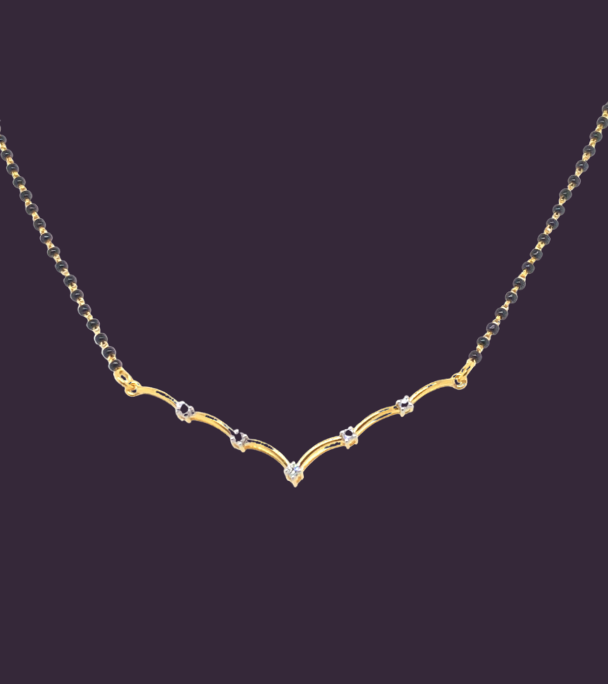 Light weight sales diamond mangalsutra